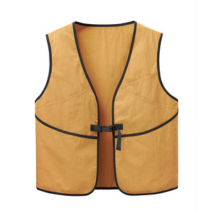 เสื้อกั๊กทำงานหลายกระเป๋า ผ้าฝ้ายน้ำหนักเบา สำหรับตกปลา ถ่ายภาพกลางแจ้ง เสื้อกั๊กผู้ชาย ใช้ได้ทุกวัน ดีไซน์ชายเสื้อโค้งมน - Product Image 5