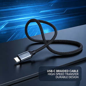 สายชาร์จ USB C แบบยาว สายถ่ายโอนข้อมูลความเร็วสูง สำหรับโทรศัพท์เล่นเกม ใช้ในบ้าน - Product Image 1