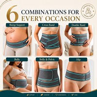 Ceinture de soutien de maternité 6-en-1 avec mode de levage doux du ventre et soutien des hanches pour chaque étape – Bande de soutien abdominal