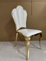 Sillas de Acero Inoxidable Doradas, Lujosas y Elegantes, Ideales para Hoteles, Restaurantes de Alta Gama, Salones de Banquetes y Lugares para Bodas