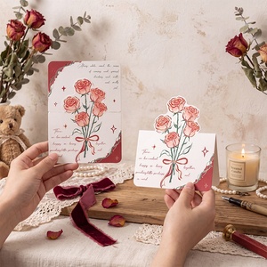 Carte de vœux florale 3D en papier style Instagram pour la Saint-Valentin, la Fête des Mères et la Fête des Enseignants, disponible sur AliExpress (vente transfrontalière) - Product Image 3