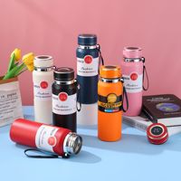 Bouteille d'eau intelligente en acier inoxydable 1L avec logo personnalisé, affichage LED de la température, étanche, sans BPA, maintien thermique 6-12 heures