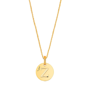 Collier avec pendentif lettre Z Zinzi, plaqué or, acier inoxydable, bijoux minimalistes tendance pour femmes - Product Image 1