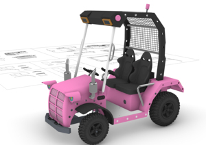 1800W Haute Puissance Rougeoyante Enfants Ride-On <span class=keywords><strong>Tracteur</strong></span> <span class=keywords><strong>Remorque</strong></span> Tout-Terrain Jouet Intérieur pour Parcs Aventure Centres Commerciaux Fermes 48v Métal - Product Image 2