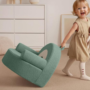 Canapé enfant confortable et moelleux au design moderne, lit de rangement en peluche pour chambre, maternelle, espace de repos, haute densité - Product Image 2