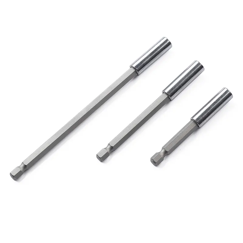 3Pcs 75Mm 100Mm 150Mm Crv Elektrische Boor Schroevendraaier Extension Bar Magnetische Bithouder 1/4 "Schacht tool