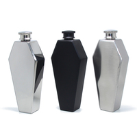 Portable Stainless Steel Coffin Flagon Kettle, Oilcan
