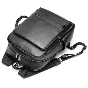 MARRANT Men Leather Business Travel School Backpack Mochila 15 Inch Laptop Bag Backpack Genuine Leather Backpack Bag For Men