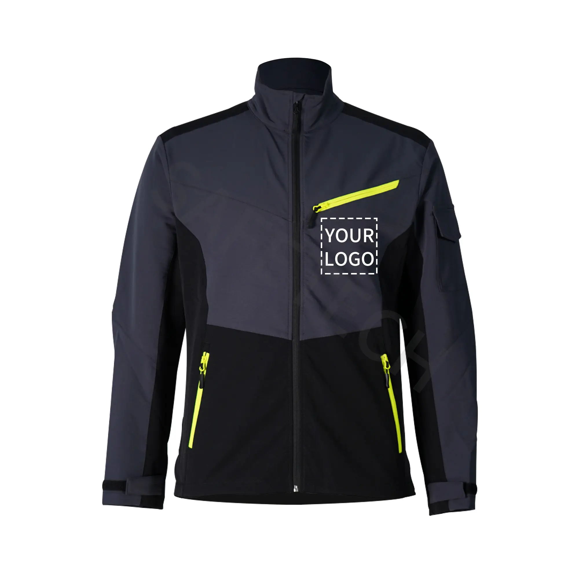 Modische Sicherheitsbekleidung Elasthan-Schalejacke kundenspezifisches Logo und Farbe Stretch-Arbeitsbekleidung Jackette