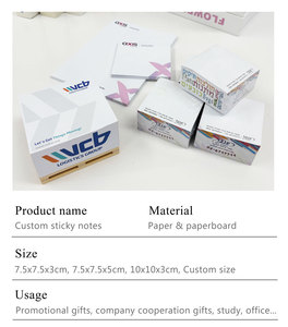 Khuyến mại Tùy chỉnh in logo văn phòng kinh doanh Quà tặng khách sạn thương hiệu Memo Pads mạnh mẽ dính Memo khối vuông Cube ghi chú dính - Product Image 4