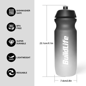 Bán Buôn Số Lượng Lớn Tùy Chỉnh Thương Hiệu 24Oz 750Ml Bpa-Miễn Phí Xe Đạp Thể Thao Chai Nước Rò Rỉ Bằng Chứng Tái Sử Dụng PP Nhựa Bóp Cho Cắm Trại - Product Image 5