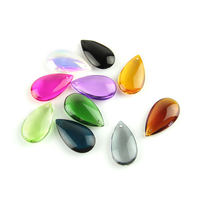 50mm multicolore en option cristal goutte de pluie pendentif amande goutte pendentif cristal lustre éclairage verre lampe accessoires
