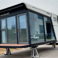 Conteneur détachable prêt à l'emploi Maison capsule de luxe mobile Conception de paquet plat portable avec panneau sandwich extérieur