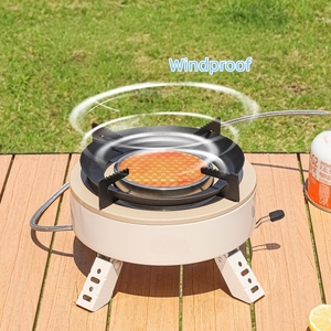 Estufa de Gas Portátil Tipo Split para Acampar al Aire Libre, Plegable, Resistente al Viento, de Metal, de Una Pieza, para <span class=keywords><strong>Isobutano</strong></span>/Butano/Propano, para Todas las Estaciones - Product Image 3