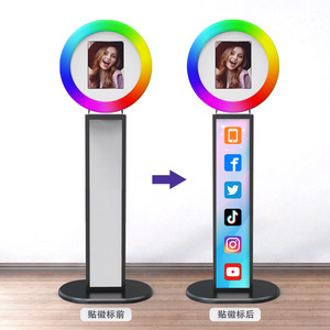 RGB Dimming LED Ring Light Flat Panel Photo Booth Portable Wedding Party Photo Booth With Remote App Control For Smartphones - Product Image 5