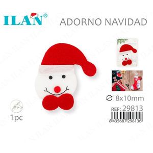Ilan Snowman Christmas Ornament 8x10mm Red Hat <b>Decorative</b> Adornment - Product Image 3