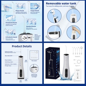 Hydropulseur dentaire électrique portable rechargeable sans fil pour voyage - Product Image 2