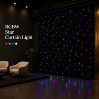Rideaux LED RGBW à couleur unique effet ciel étoilé, toile de fond lumineuse pour scène de mariage et bar
