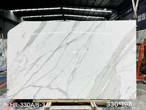 Grande dalle de marbre blanc Calacatta, imperméable, moderne, polie, pour salle à manger, entrée, escalier, intérieur, extérieur, villa, salle de bain, atelier - Product Image 1