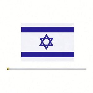 Wholesale Polyester Custom All Size Israeli Israel Mini <b>Flag</b> Small Hand Held Miniature <b>Flags</b> on Stick for Decoration - Product Image 4
