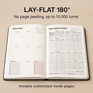 Mẫu miễn phí bán buôn biểu tượng tùy chỉnh A5 máy tính xách tay thiết kế đồng bằng nút chai bìa cứng Tạp Chí thân thiện với môi cà phê căn cứ ngân sách kế hoạch - Product Image 5