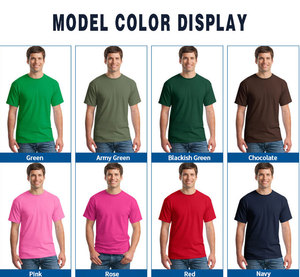 Camiseta lisa con logotipo de impresión de transferencia de calor personalizada de Color sólido, camisetas 100% de algodón en blanco para hombre con patrones personalizados - Product Image 2