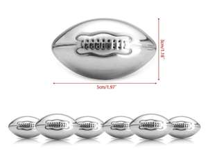 Creativo riutilizzabile in acciaio inox <span class=keywords><strong>cubetti</strong></span> di ghiaccio in forma di Football americano 6 pezzi Per scatola Per vino Cocktail Bar bere Per raffreddare - Product Image 3
