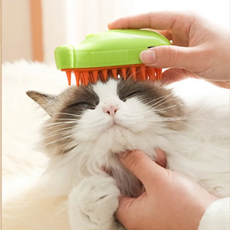 Cepillo para aseo de mascotas, cepillo para depilación de mascotas, cepillo para gatos vaporoso de lana para gatos