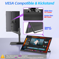 Moniteur de jeu portable Eimio 240Hz IPS Type-C Plug & Play 2.5K, écran étendu 16 pouces, moniteur portable, extension d'écran d'ordinateur portable OEM
