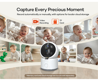 Caméra de surveillance pour bébé WiFi avec écran de 5 pouces, vidéo HD en temps réel 720P, communication bidirectionnelle sans fil sur 1000 pieds, batterie 5000 mAh