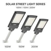 Lampe solaire LED pour rue, 120 LED, détecteur de mouvement PIR, étanche IP65, pour extérieur, route, allée, parking, directement de l'usine
