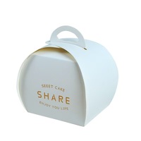 Boîte à mini-gâteaux personnalisée avec poignée |   Emballage en papier kraft à faible MOQ pour desserts, sushi, gaufrage et pelliculage mat