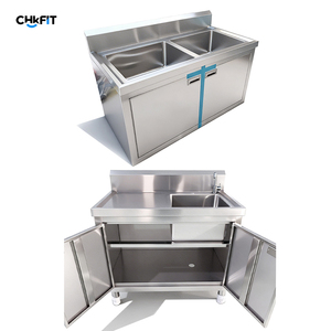 Fregadero de Acero Inoxidable 201/304 Personalizado <span class=keywords><strong>CFT</strong></span> para Hoteles, Restaurantes y Comercios, Certificado por NSF, Resistente a la Corrosión y Antideslizante - Product Image 1