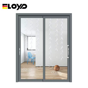 Puerta Interior <span class=keywords><strong>de</strong></span> Apartamento <span class=keywords><strong>de</strong></span> Lujo Eloyd, Diseño Chino, Marco <span class=keywords><strong>de</strong></span> Aleación <span class=keywords><strong>de</strong></span> Aluminio, <span class=keywords><strong>Vidrio</strong></span> Corredizo para Cocina y Baño Exteriores - Product Image 3