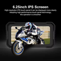 Unidades GPS para Motocicleta de 6.25", Navegador Satelital para Motocicleta, Sistemas de Navegación CarPlay para Moto, Monitor Impermeable con Android Auto