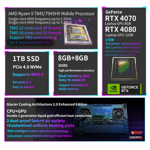 แล็ปท็อปสำหรับเล่นเกม <span class=keywords><strong>G17</strong></span> <span class=keywords><strong>ASUS</strong></span> รุ่น <span class=keywords><strong>Strix</strong></span> ขนาด17.3นิ้ว2560*1440 1TB Pcie4.0โซลิดสเตตแล็ปท็อปสำหรับธุรกิจ - Product Image 2