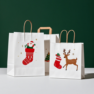 Sac en papier kraft biodégradable personnalisé, écologique, réutilisable, pour le stockage des aliments, les courses et l'usage domestique - Product Image 1