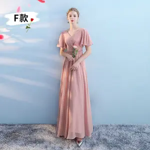 C KLEIDUNG Hochwertiges Sommer Damenkleid neueste Brautjungfernkleid-Muster Einschulterkleid