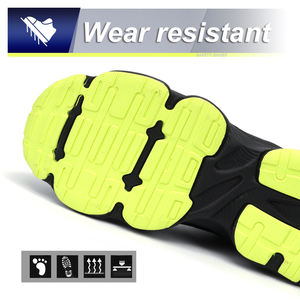 JIANKUN-Chaussures de sécurité à bout en acier respirantes anti-crevaison à la mode pour hommes, tissu industriel léger, tricot + TPU - Product Image 4