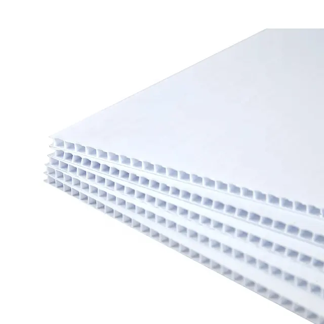 4 мм белый 4 'x 8' 48 ''x 96'' пустой корона PP гофрированный пластиковый лист Coroplast для вывесок