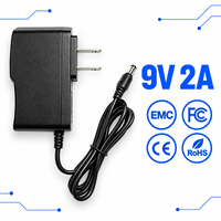 Adaptateur secteur AC/DC 9V 2A 18W personnalisé pour éclairage sous armoire et lampe de bureau
