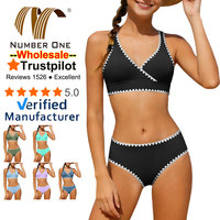 Maillot de bain bikini personnalisé pour adolescentes, vêtements de plage pour enfants, 2 pièces, maillot de bain sexy pour filles de 7 à 15 ans avec coussinets de poitrine