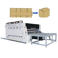 Machine d'impression semi-automatique pour le découpage rotatif et le rainurage du carton ondulé avec alimentation semi-automatique du papier