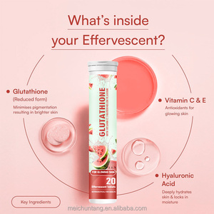 Tablet Effervescent L-<span class=keywords><strong>Glutathione</strong></span> Vitamin C Pemutih Kulit Suplemen Alami untuk Dewasa - Product Image 3