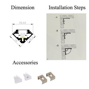 Profilé en aluminium encastré pour écrans <span class=keywords><strong>LED</strong></span>, profilé en aluminium pour écrans <span class=keywords><strong>LED</strong></span> pour affichage, escalier <span class=keywords><strong>LED</strong></span>, marché libyen, profilé en aluminium pour meubles - Product Image 5