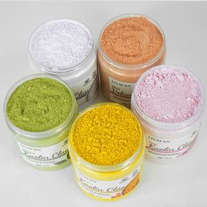 Yüz güzellik DIY cilt temizleme doğal Matcha zerdeçal baz beyaz Kaolin kili maske tozu - Product Image 4