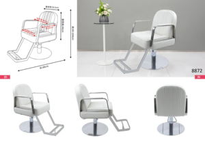 Takara Belmont ปั๊มไฮดรอลิก<span class=keywords><strong>เก้าอี้</strong></span>ตัดผมสีฟ้าปรับเอนได้ทำจากสเตนเลสสำหรับร้านเสริมสวยดีไซน์ใหม่2025 - Product Image 5