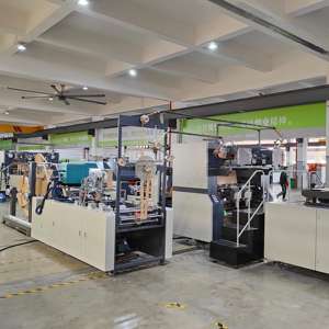 Máquina automática para fabricar bolsas de papel de fondo cuadrado industrial de palomitas planas de fondo cuadrado ROKIN con mango retorcido - Product Image 5