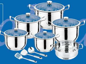 <span class=keywords><strong>2025</strong></span> mới nhất thiết kế cổ điển bền đa-mảnh thép không gỉ nấu ăn thiết lập với vật liệu đá cẩm thạch - Product Image 3