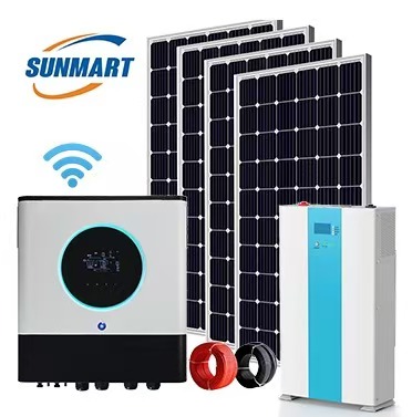 Комплект гибридной системы солнечной энергии SUNMART 5 кВт 10 кВт 20 кВт 30 кВт 50 кВт коммерческая система солнечной энергии все в одном